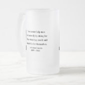 Abraham Lincoln-Zitat 4b Mattglas Bierglas (Vorderseite Links)