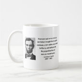 Abraham Lincoln-Zitat 5b Kaffeetasse (Links)