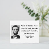 Abraham Lincoln Zitat 6b Postkarte (Stehend Vorderseite)
