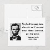 Abraham Lincoln Zitat 6b Postkarte (Vorne/Hinten)