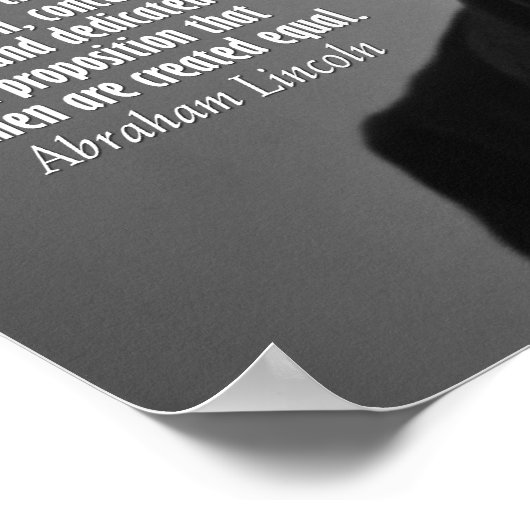 Abraham Lincoln Zitat - Gettysburg-Rede Poster (Ecke)