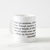 Abraham Lincoln-Zitat Kaffeetasse (Vorderseite Links)