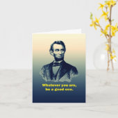 Abraham Lincoln Zitat Karte (Gelbe Blume)