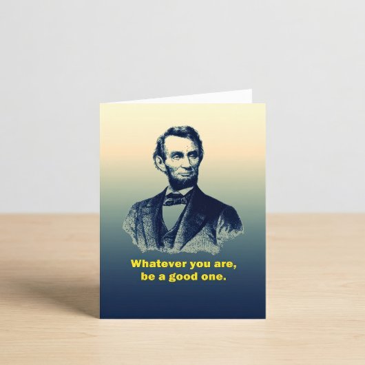 Abraham Lincoln Zitat Karte