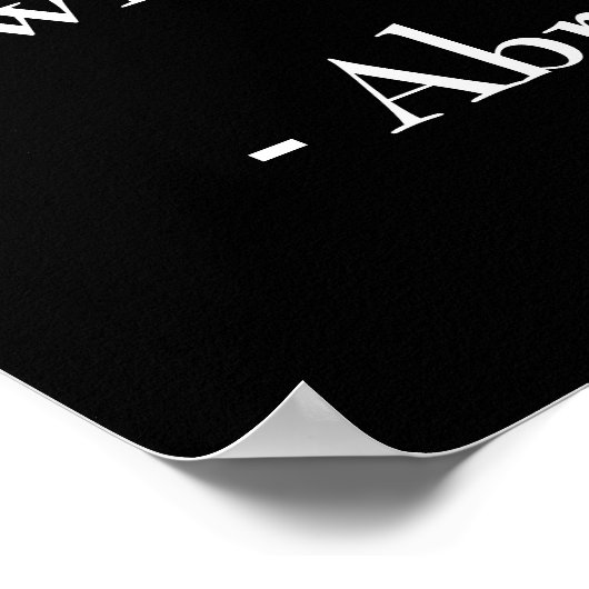 Abraham Lincoln Zitat Poster (Ecke)