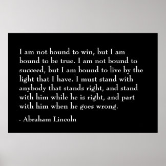 Abraham Lincoln Zitat Poster