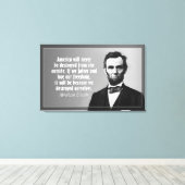 Abraham Lincoln Zitat über Amerika Leinwanddruck (Insitu (Holzboden))