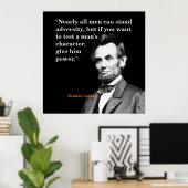 Abraham Lincoln Zitat über Charaktere Poster (Heimbüro)