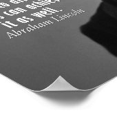 Abraham Lincoln Zitat zum Erfolg Poster (Ecke)