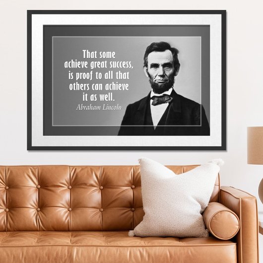 Abraham Lincoln Zitat zum Erfolg Poster