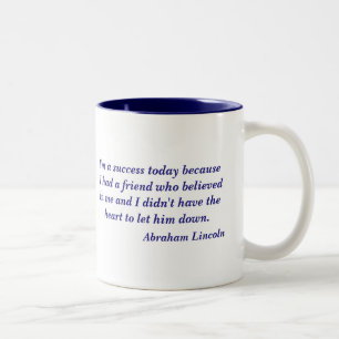 Abraham Lincoln-Zitat Zweifarbige Tasse
