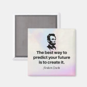 Abraham Lincoln zitiert: "Die beste Art, vorherzus Magnet (Vorderseite/Rückseite)