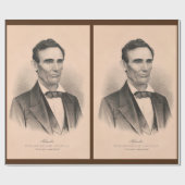 Abraham Lincoln zum Präsidenten gewählt 1860 Litho Geschenkpapier (Flach)