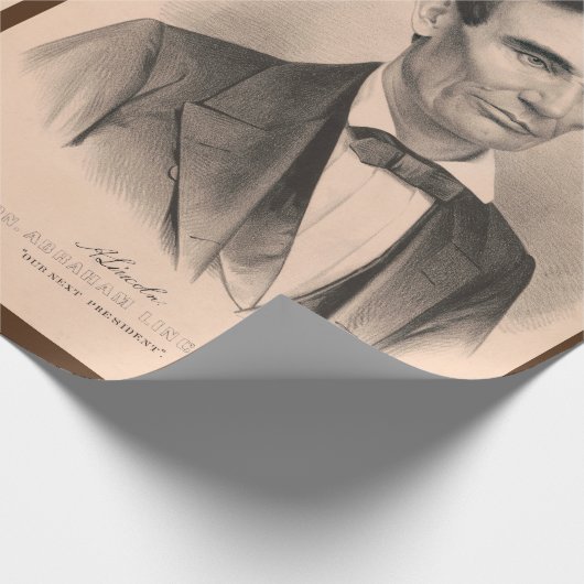 Abraham Lincoln zum Präsidenten gewählt 1860 Litho Geschenkpapier (Ecke)