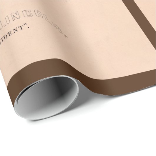 Abraham Lincoln zum Präsidenten gewählt 1860 Litho Geschenkpapier (Rolleneckpunkt)