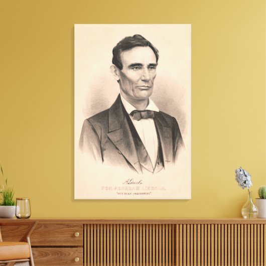 Abraham Lincoln zum Präsidenten gewählt 1860 Litho Leinwanddruck (Insitu (Wohnzimmer))