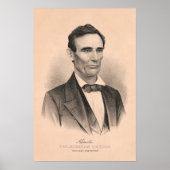 Abraham Lincoln zum Präsidenten gewählt 1860 Litho Poster (Vorne)