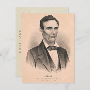 Abraham Lincoln zum Präsidenten gewählt 1860 Litho Postkarte