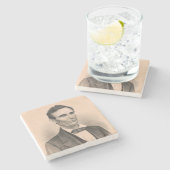 Abraham Lincoln zum Präsidenten gewählt 1860 Litho Steinuntersetzer (Seitenansicht)