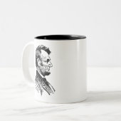 Abraham Lincoln Zweifarbige Tasse (Vorderseite Links)