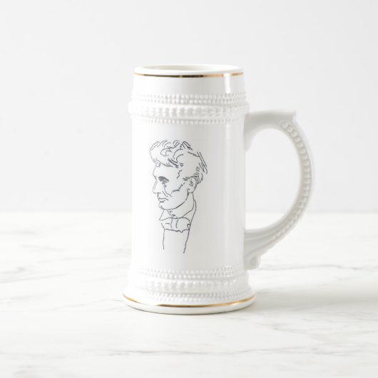 Abraham Lincoln zweihundertjähriger Stein Bierglas (Rechts)