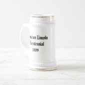 Abraham Lincoln-zweihundertjähriges Gedenk Bierglas (Vorderseite Links)