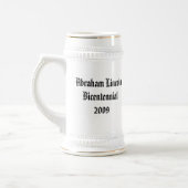 Abraham Lincoln-zweihundertjähriges Gedenk Bierglas (Links)