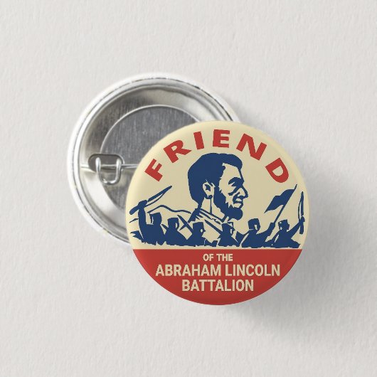 Abraham- Lincolnbrigaden-Emblem-Abzeichen Button (Vorne & Hinten)