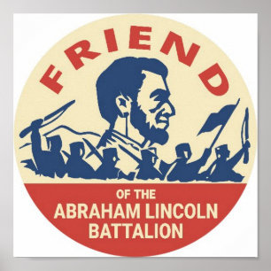 Abraham- Lincolnbrigaden-Emblem-Abzeichen Poster