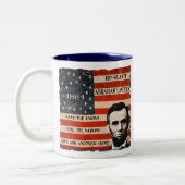 Abraham- Lincolnkampagnen-Tasse Zweifarbige Tasse (Links)