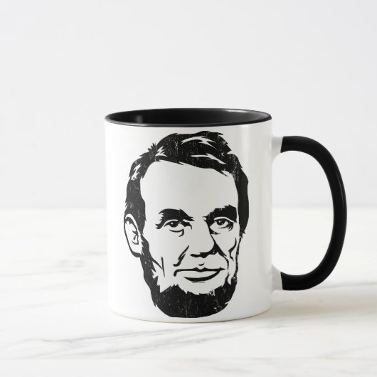 Abraham- Lincolnporträt-Tasse Tasse (Rechts)
