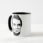 Abraham- Lincolnporträt-Tasse Tasse (Vorderseite Links)