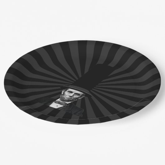 Abraham Lincolnpräsidentenmode-Aussage Pappteller (Schrägansicht)