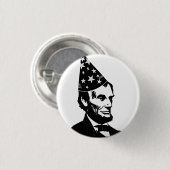 Abraham Lincolns Geburtstag Button (Vorne & Hinten)
