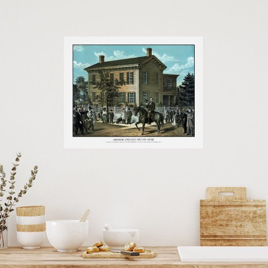 Abraham Lincolns Return-Zuhause Poster (Küche)