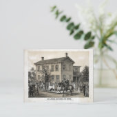 Abraham Lincolns Zuhause Postkarte (Stehend Vorderseite)