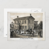 Abraham Lincolns Zuhause Postkarte (Vorne/Hinten)