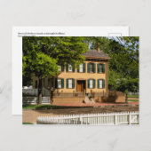 Abraham Lincolns Zuhause Postkarte (Vorne/Hinten)