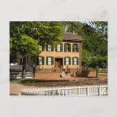 Abraham Lincolns Zuhause Postkarte (Vorderseite)