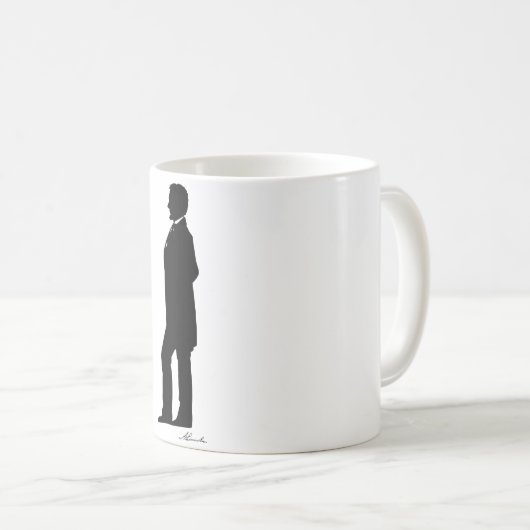 Abraham- LincolnSilhouette Kaffeetasse (VorderseiteRechts)