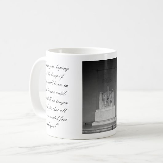 Abraham- Lincolnzitat-Tasse Kaffeetasse (Vorderseite Links)