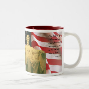 Abraham- Lincolnzitat-Tasse Zweifarbige Tasse
