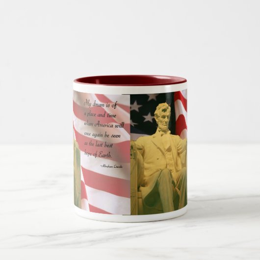 Abraham- Lincolnzitat-Tasse Zweifarbige Tasse (Mittel)