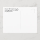 Abraham Linoln Statue, Inschriftenkunde, National  Postkarte (Rückseite)