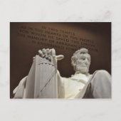 Abraham Linoln Statue, Inschriftenkunde, National  Postkarte (Vorderseite)