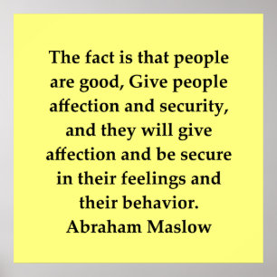 Abraham maslow Zitat Poster