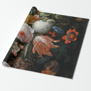 Abraham Mignon - Ein hängendes Blumenbouquet Geschenkpapier