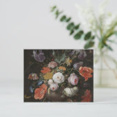Abraham Mignon - Stillleben mit Blume und Wette Postkarte (Stehend Vorderseite)