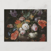 Abraham Mignon - Stillleben mit Blume und Wette Postkarte (Vorderseite)