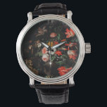 Abraham Mignon The Overwente Bouquet. floral Armbanduhr<br><div class="desc">Abraham Mignon "The Overturn Bouquet" Uhr. Blumenrenaissancekunst.</div>